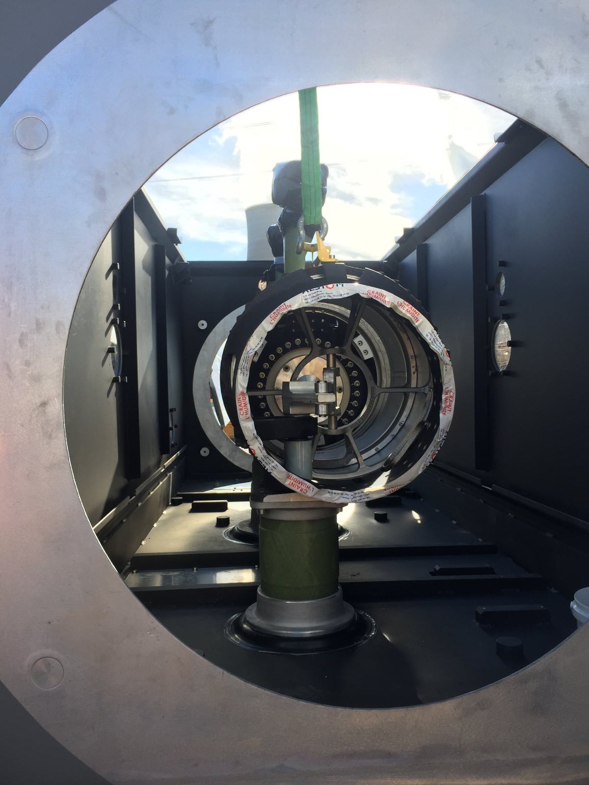 Inside a generator circuit breaker enclosure